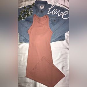 Racer, ribbed body con dress. Sleek, sexy, and casual all in one.